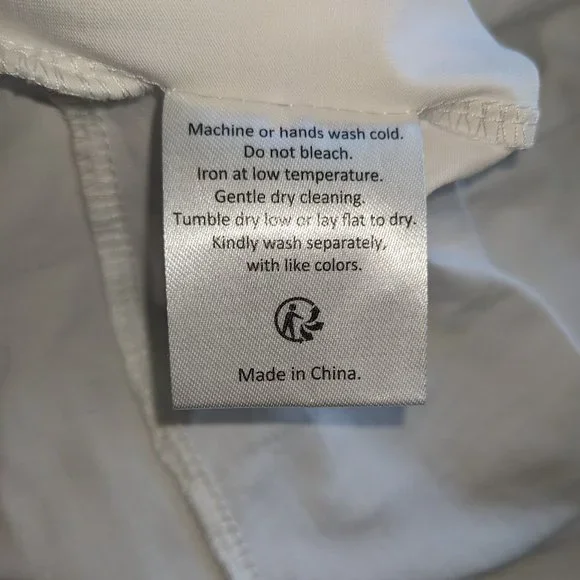 White Gajigaji Short Sleeve Knot Front Crop Top in a Misses size Medium - Picture 10 of 13